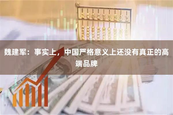 魏建军：事实上，中国严格意义上还没有真正的高端品牌